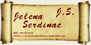 Jelena Serdinac vizit kartica